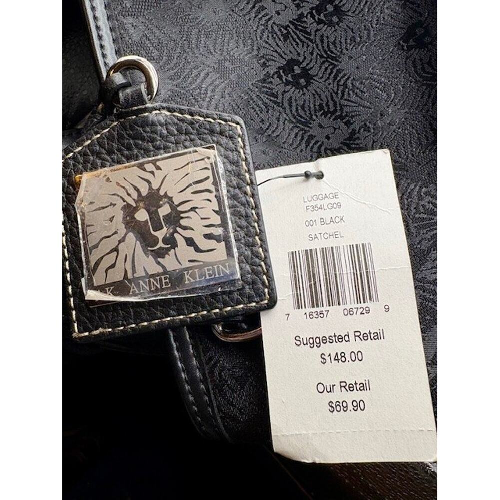 Women's Travel Bag Anne Klein New York Black Travel/Tote Monogram Print Bag - Picture 11 of 14